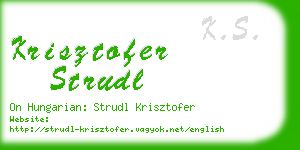 krisztofer strudl business card